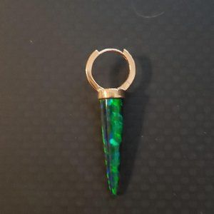 Maria Tash Black opal single spike Rose Gold .